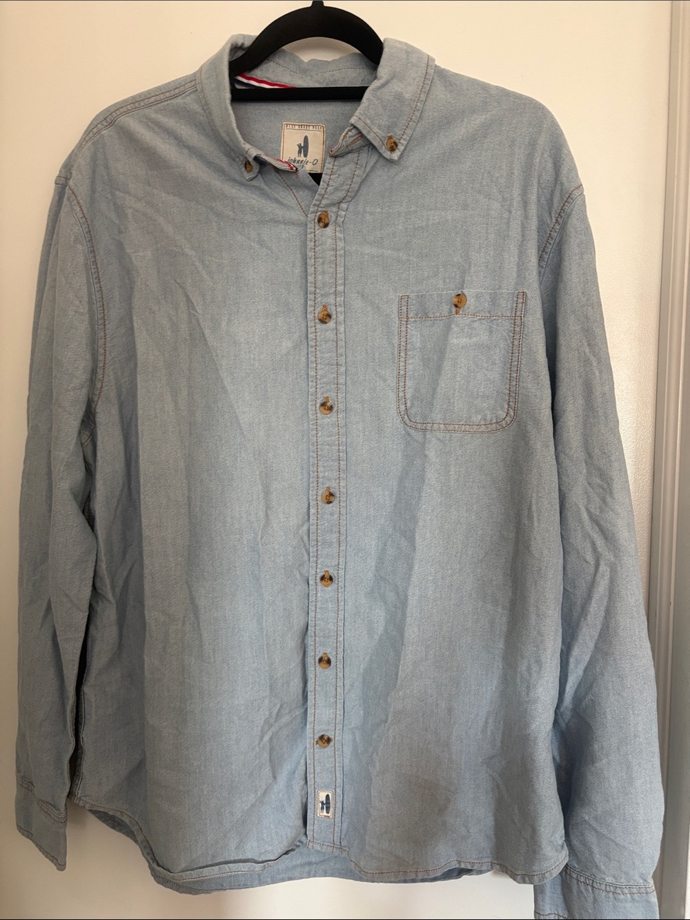 johnnie-O Light Blue Casual Button-Down Shirt